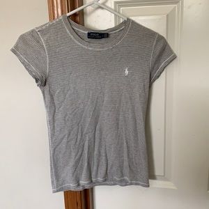 Gray striped Ralph Lauren shirt